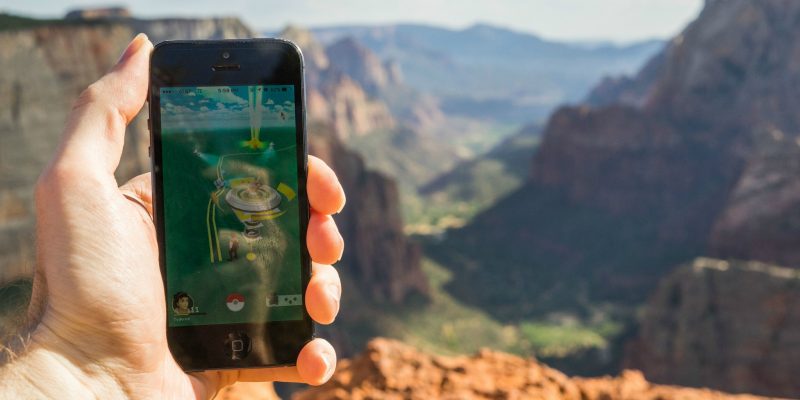 Pokemon Gym at the peak of Zion Observation Point (adapted) (Image by Tydence Davis [CC BY 2.0] via flickr)