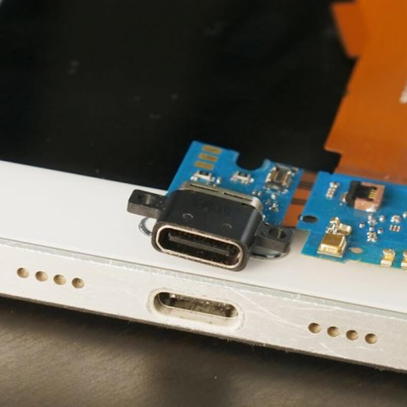 USB-C Buchse Typ C 2/4/6 Pin Reparatur DIY Nachrüsten Black White charging  port