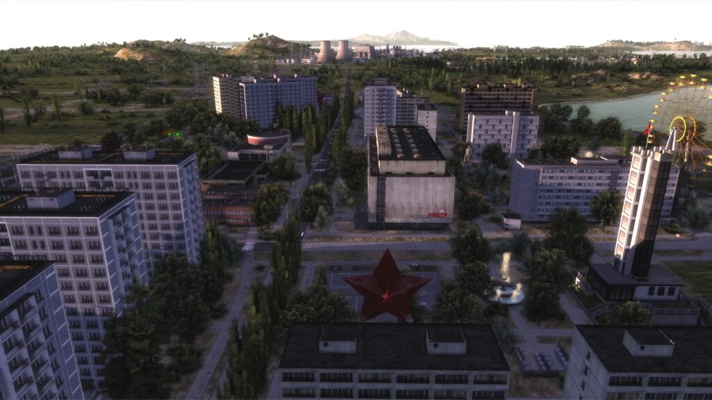 Eine stark begrünte Stadt in Workers & Resources: Sovjet Republic